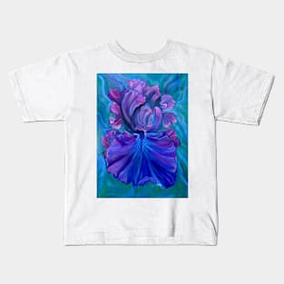 Purple Iris Kids T-Shirt